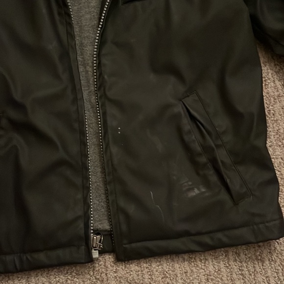 Quicksilver boys faux leather jacket small 4 lined - Picture 3 of 7